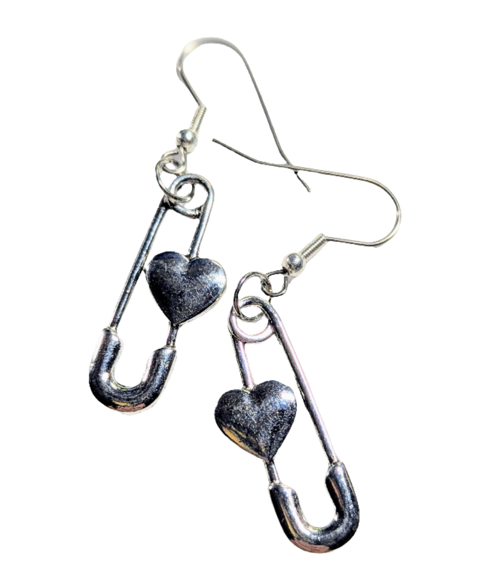 Safety pin earrings