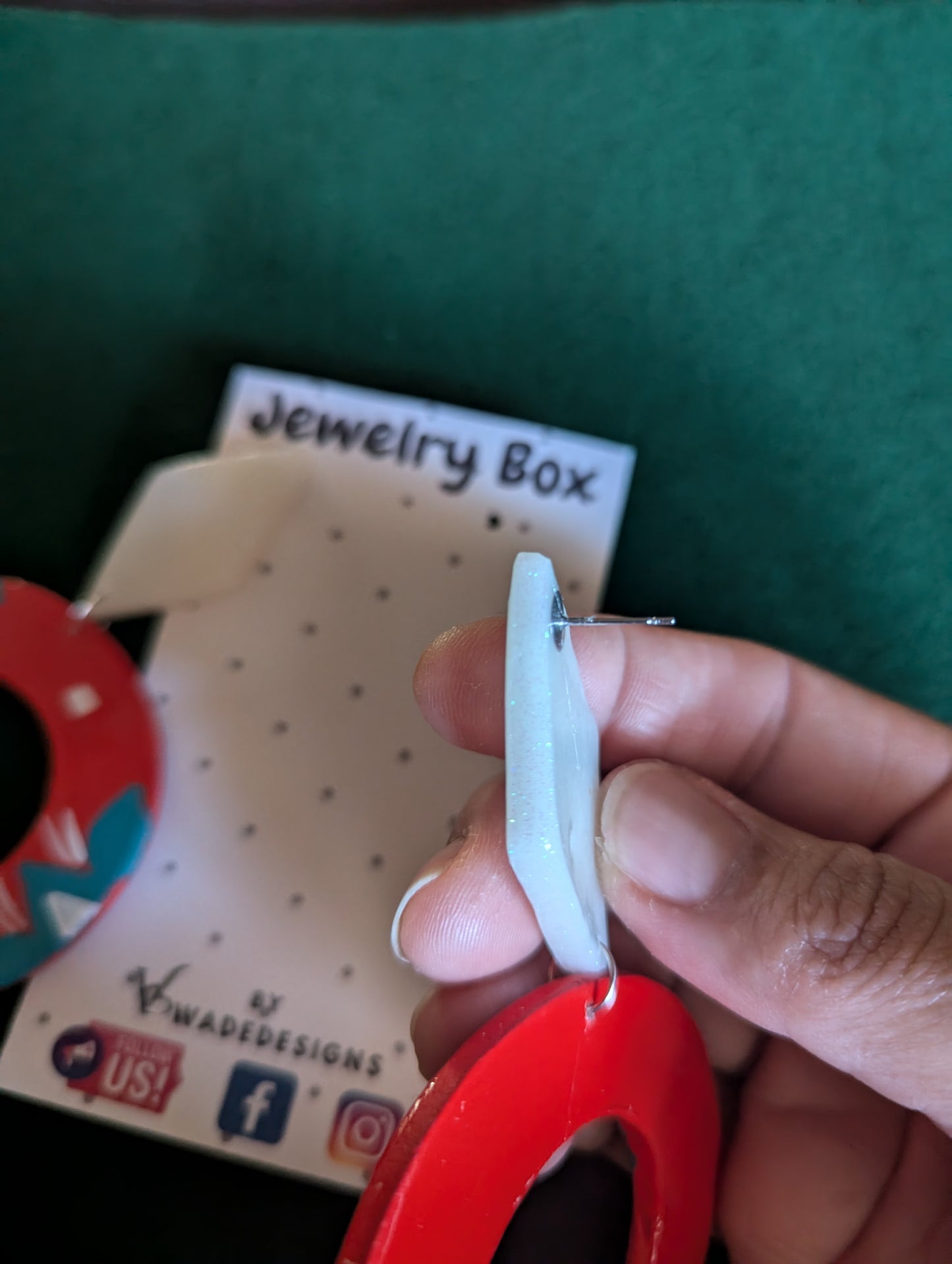 Native Red Hoop Earrings