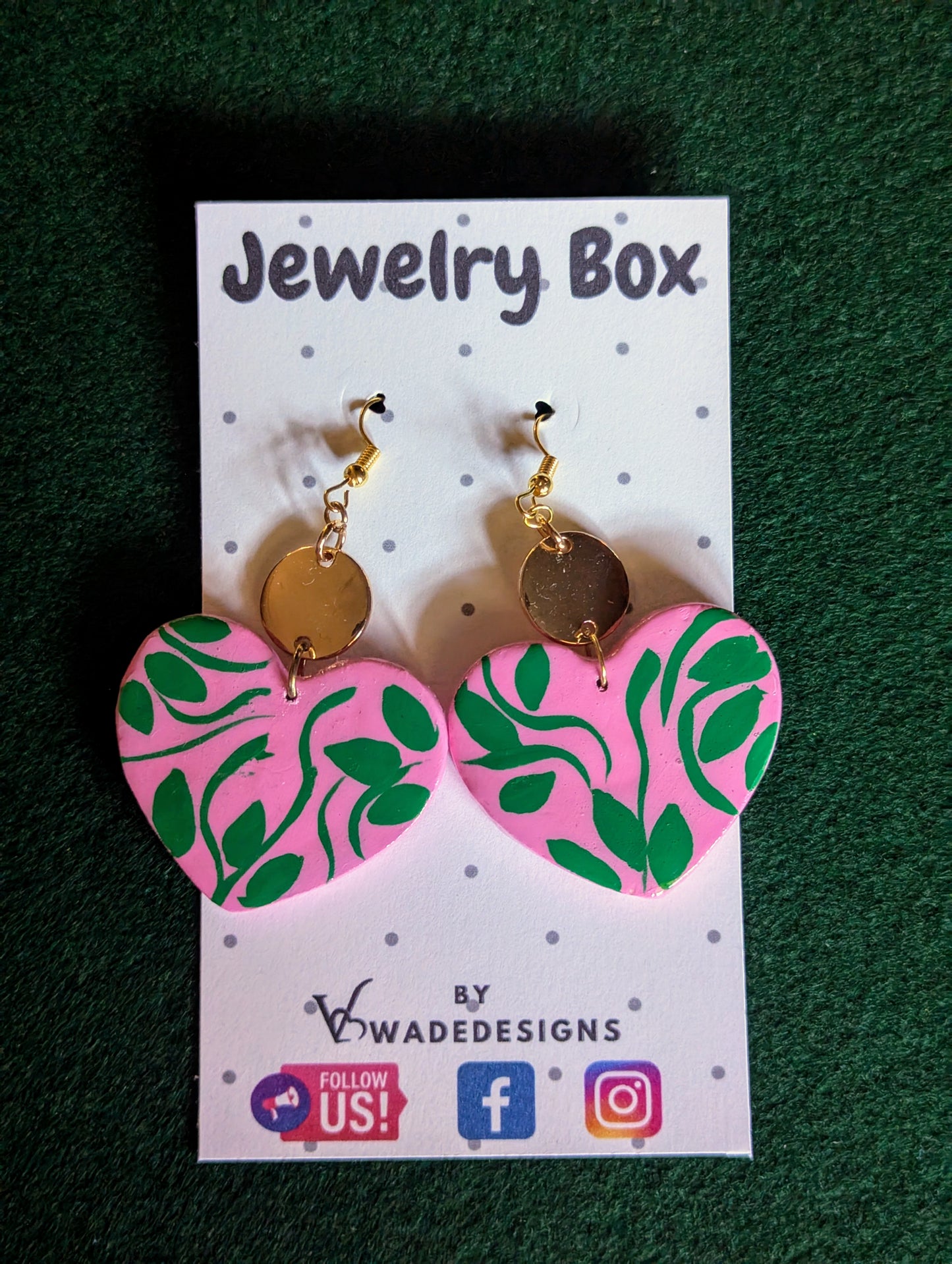 Pink Heart Earrings