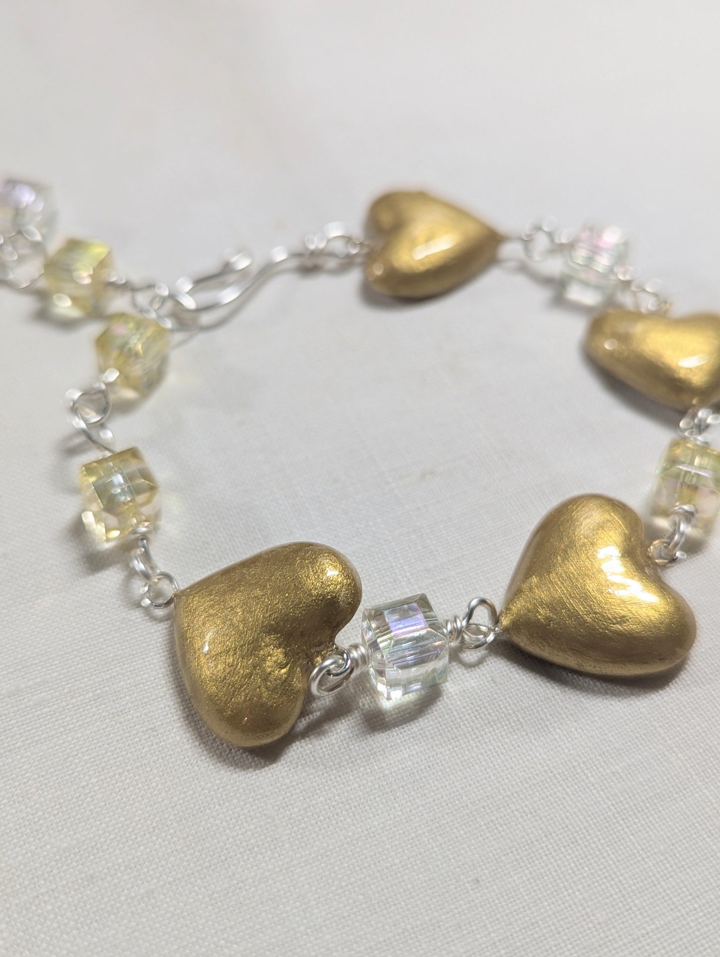Gold Queen of heart bracelet
