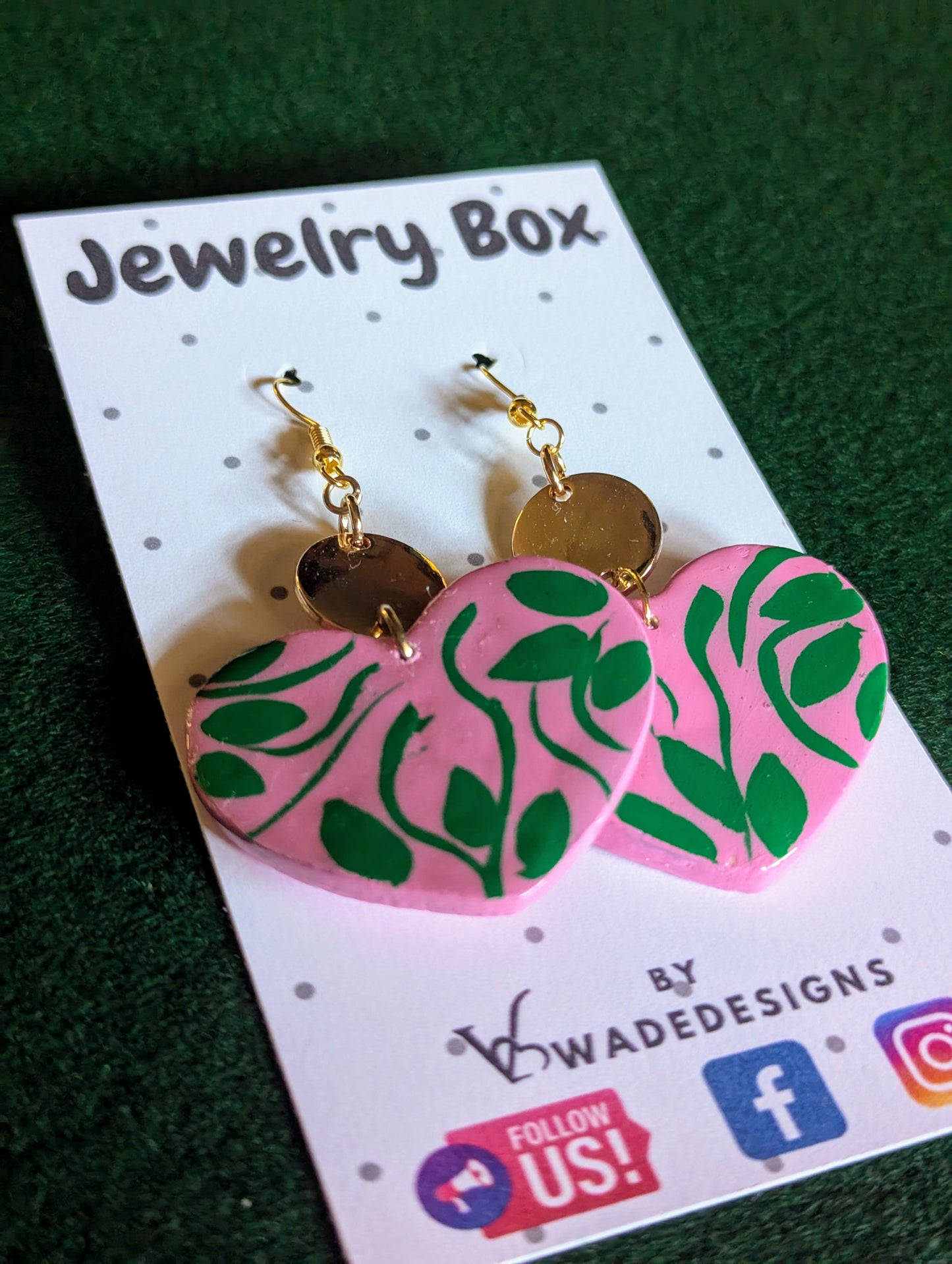 Pink Heart Earrings