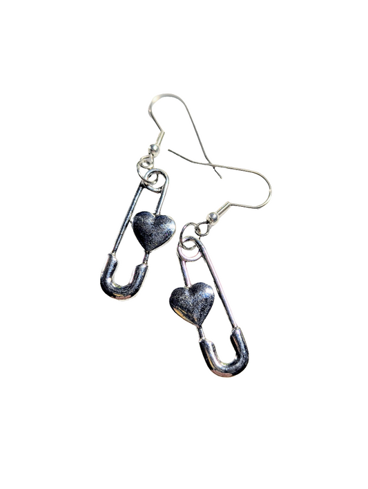 Safety pin earrings