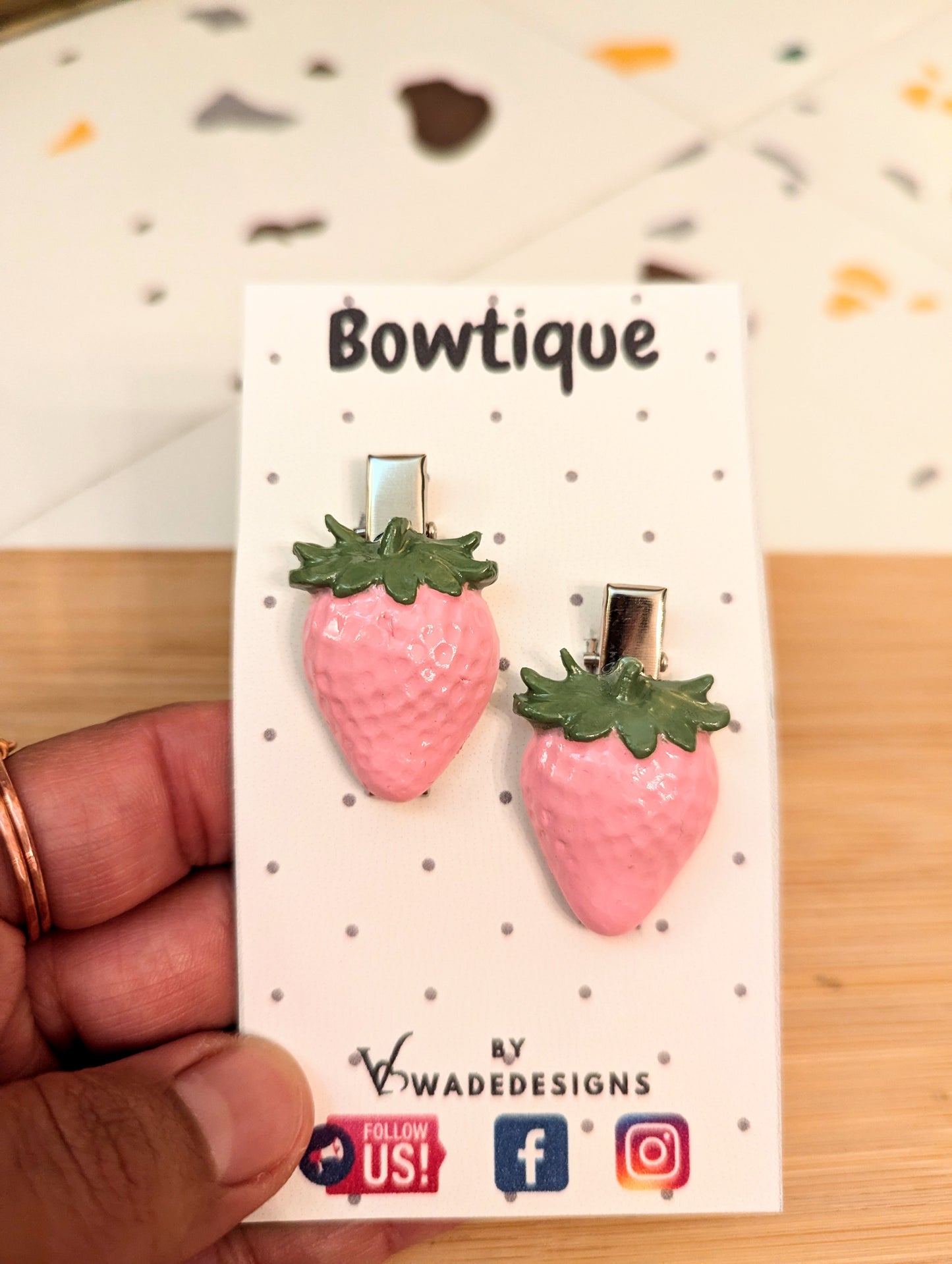 Strawberry hair clips